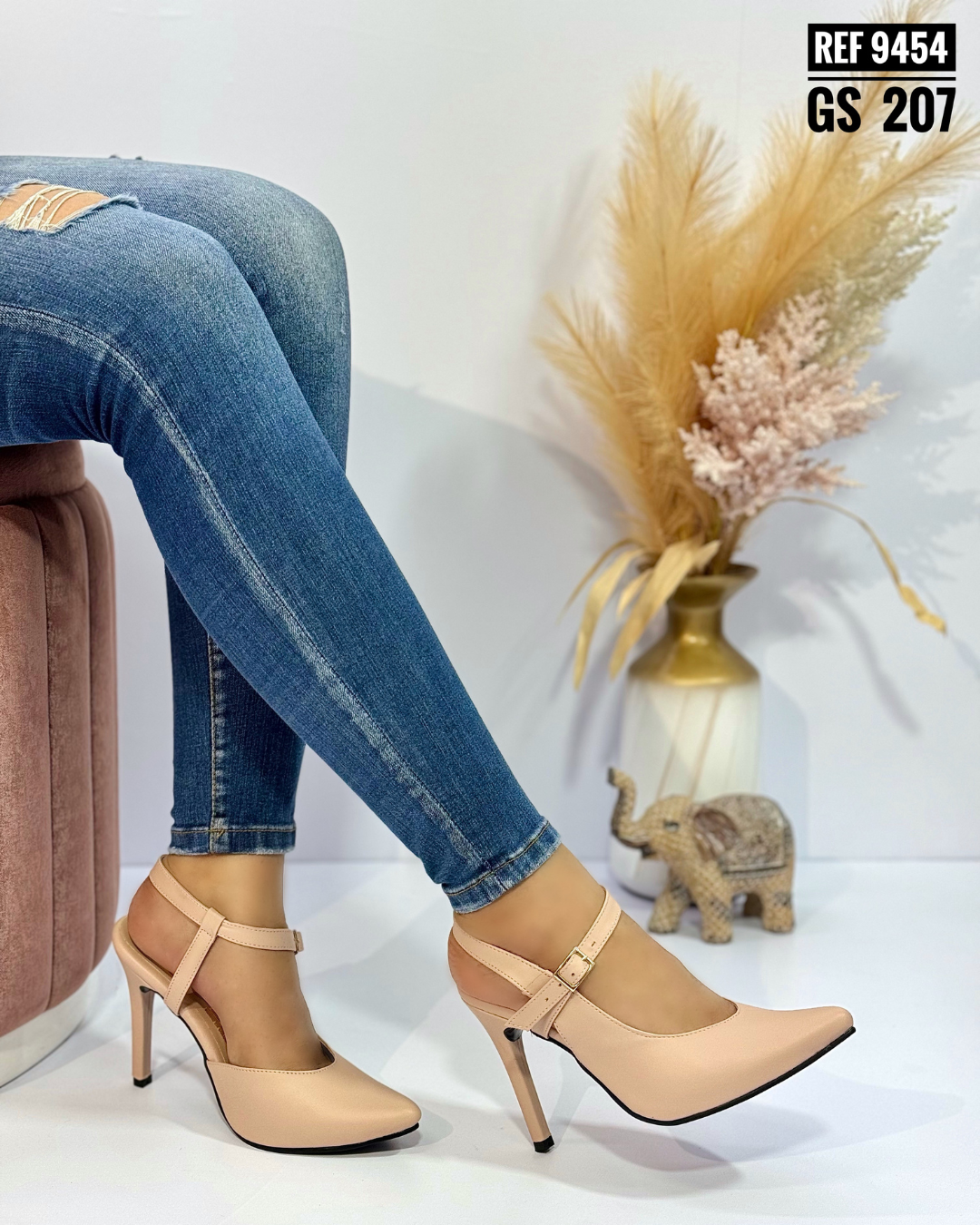 Tacones Elegantes con Correa Ajustable Altura 9.1/2