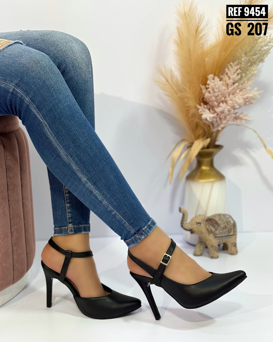 Tacones Elegantes con Correa Ajustable Altura 9.1/2