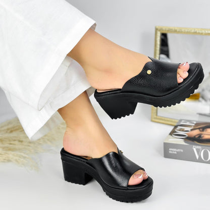 Sandalia Sueca Glamure Conforto Chic Plataformas