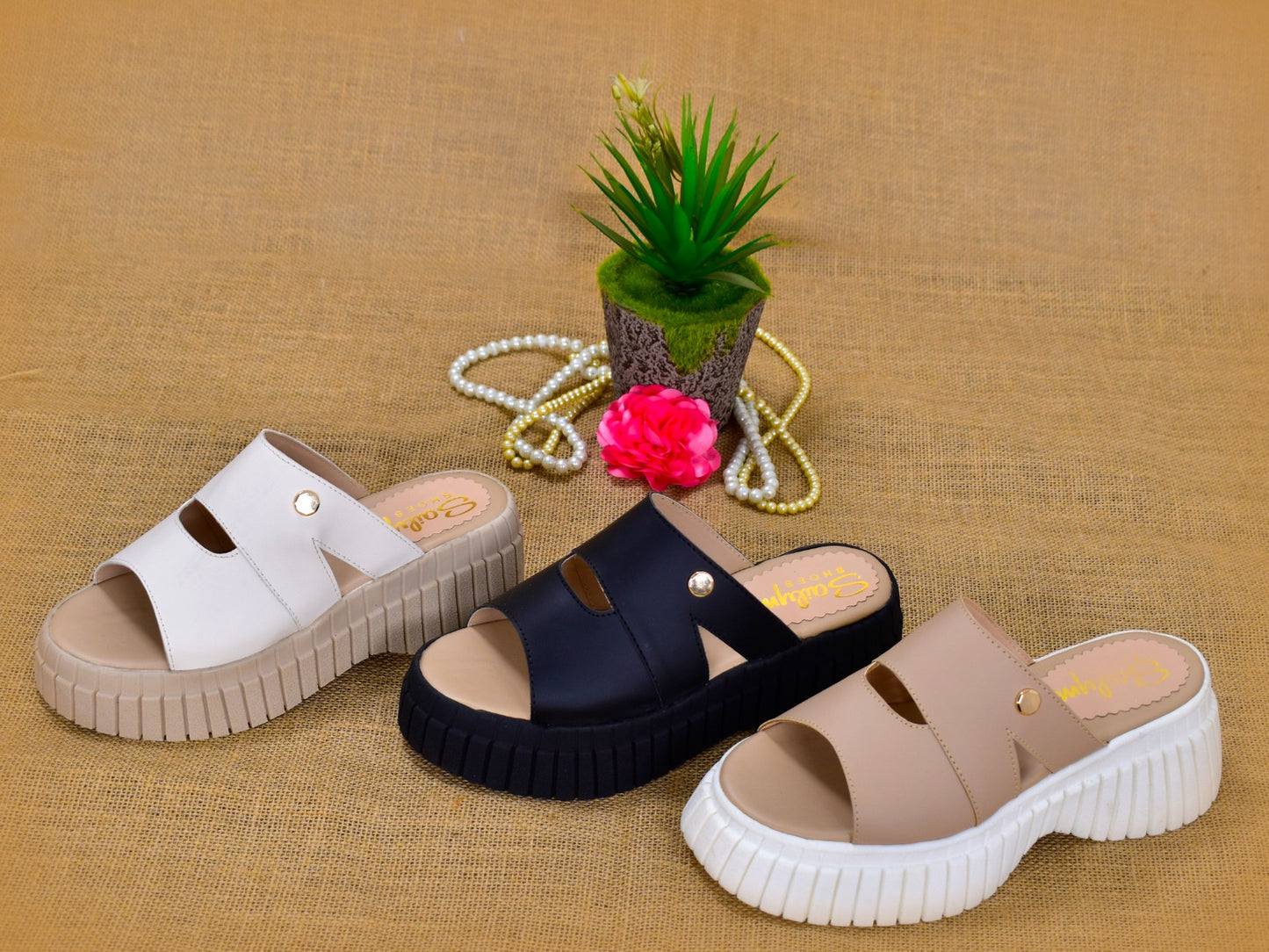 Sandalia Conforto Plataforma Glamure