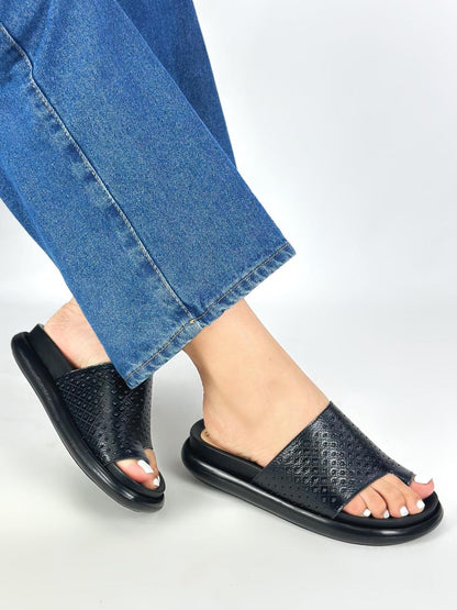 Sandalia Plana Conforto Glamour