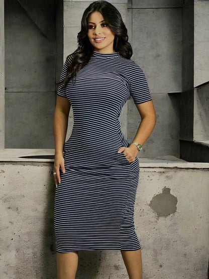 Vestido Rayas Elegancia Casual