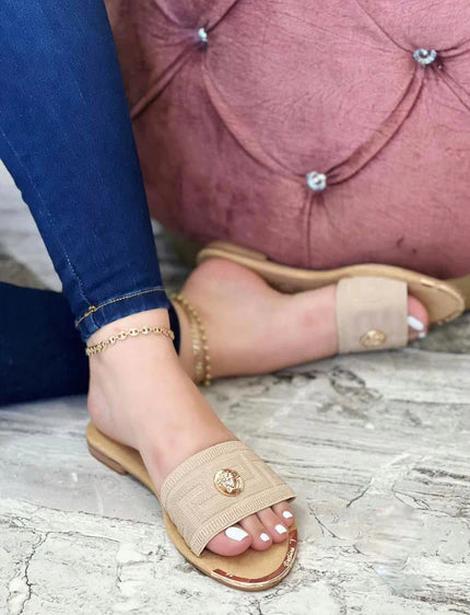 SANDALIA PLANA PUNTA DORADA VERSATILE