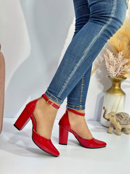 Tacones con correa al tobillo de 7,5 cm