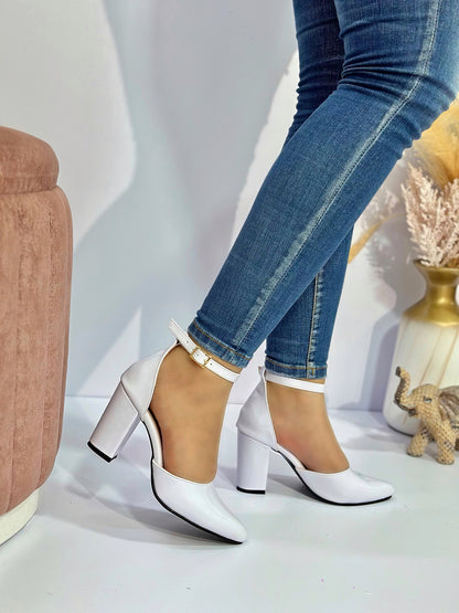 Tacones con correa al tobillo de 7,5 cm