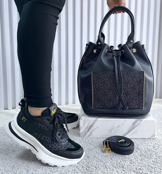 Combo Glamure Sneakers MK Bolso y Calzado Deportivo