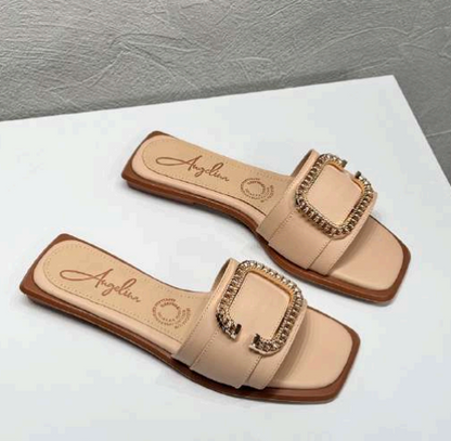 Sandalia Plana Ref. Gucci Moneda Glamure Esencia