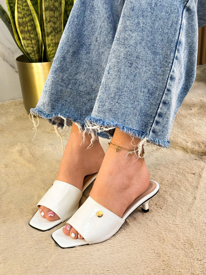 Sandalia Plana Croco Eleganza Comfort