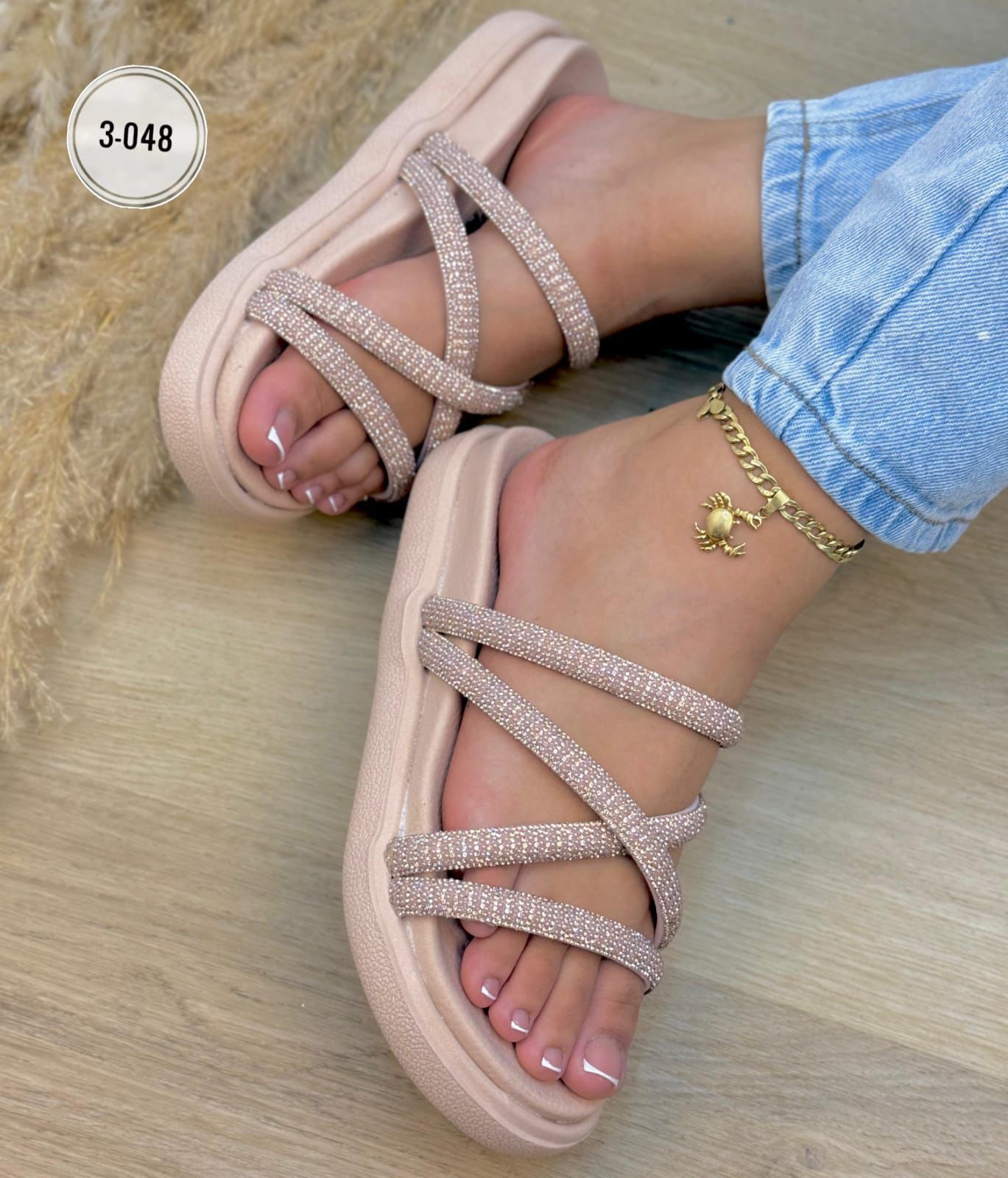 Sandalia Fulgor Confort & Estilo – Brillo en cada paso