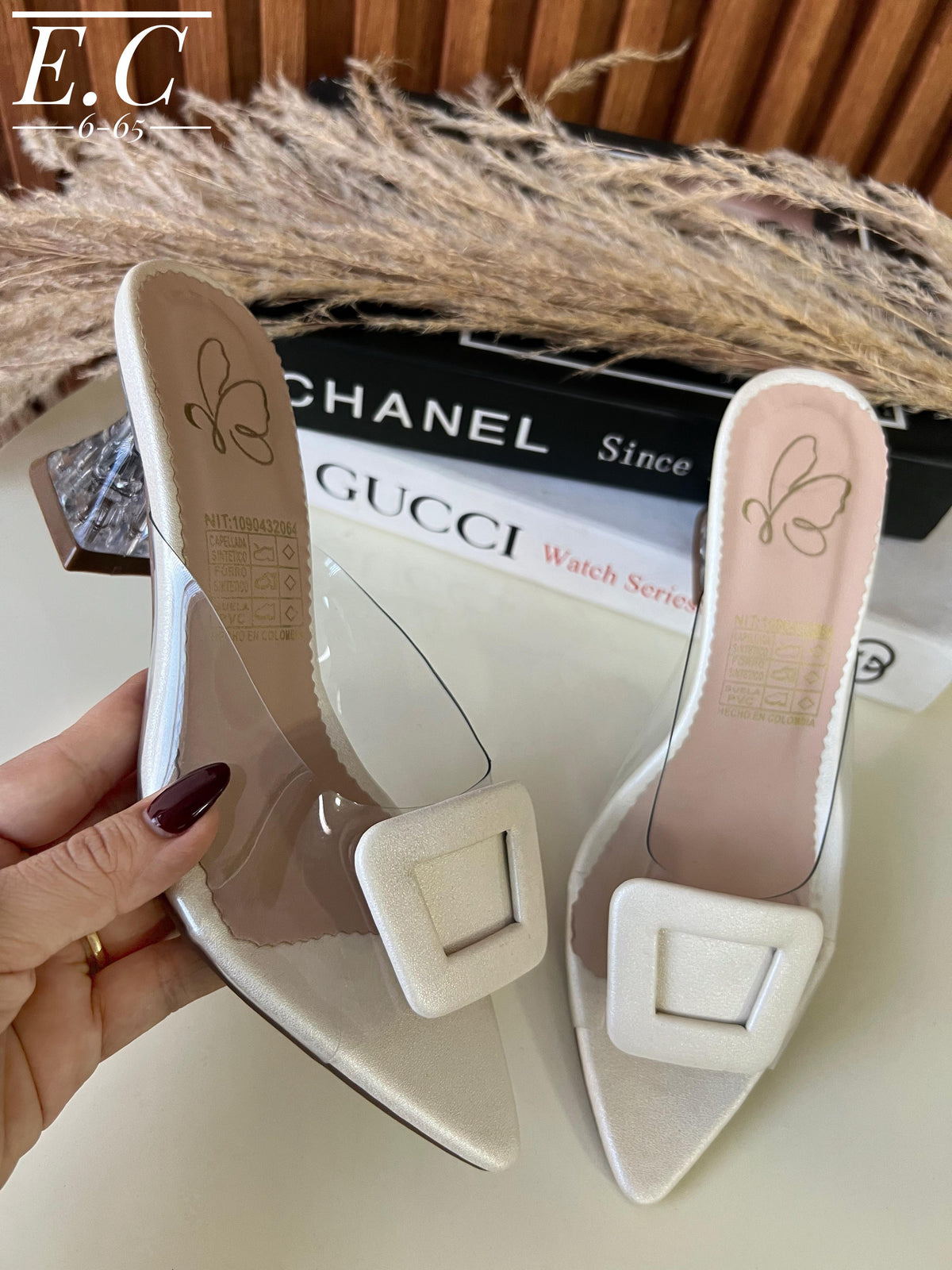 Sandalias Luana de Tacón Transparente y Punta Fina para Mujer