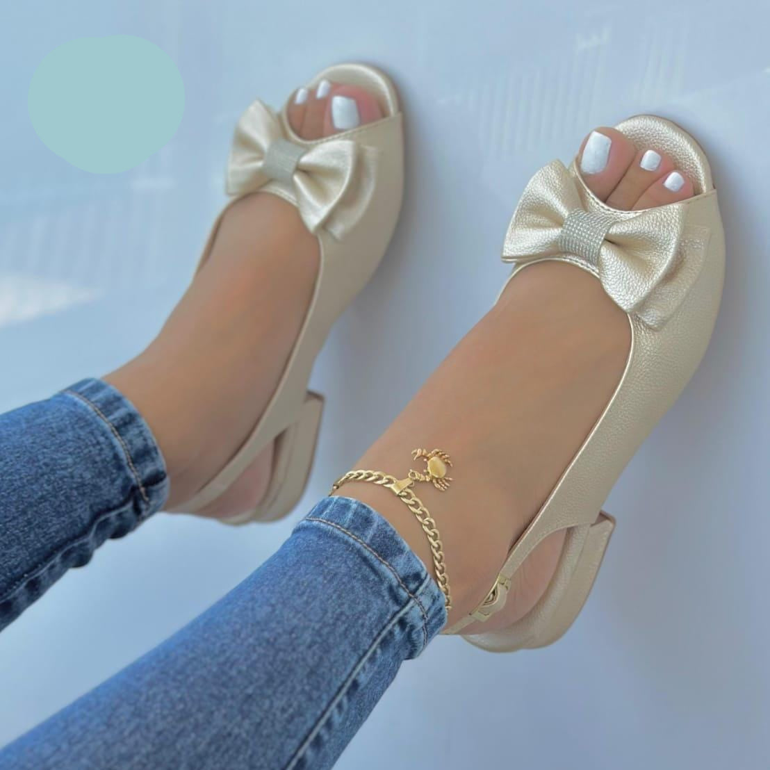 Sandalias Punta Tacón Elegância