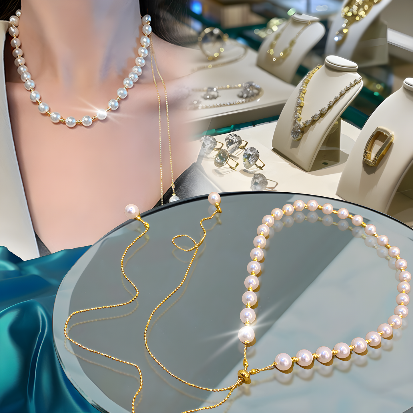 Collar de Perlas Elegante Glamour