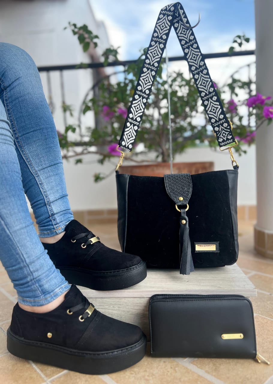 Combo Linse Chic – Tênis, Bolsa e Carteira Feminina