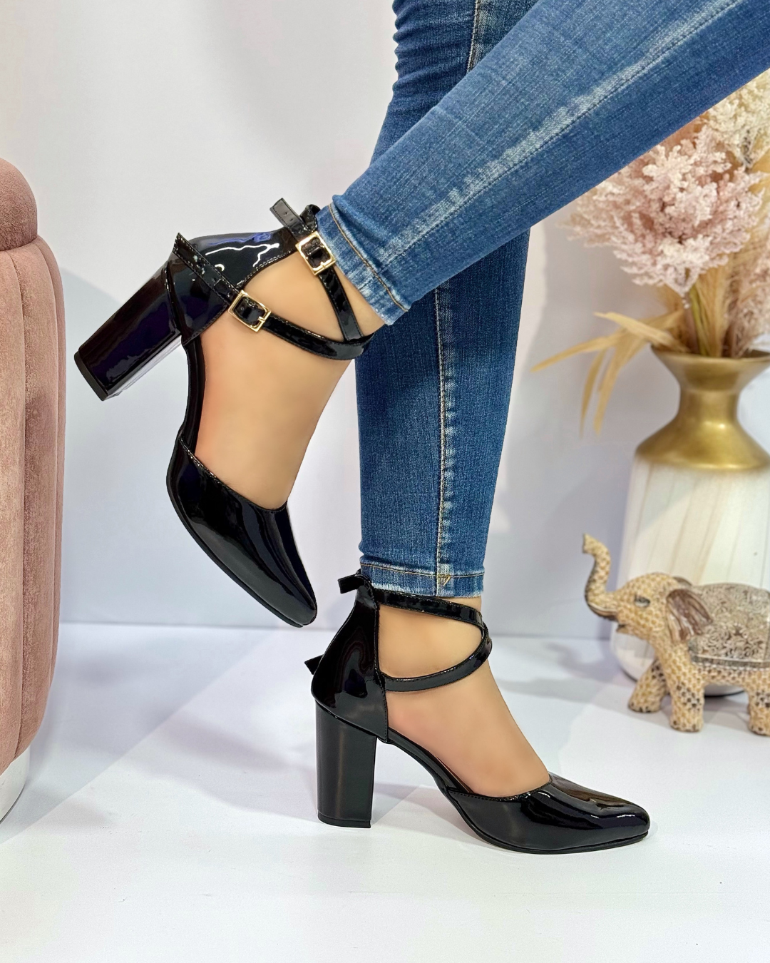 Tacón Cruzado Lucy Confort Femenino