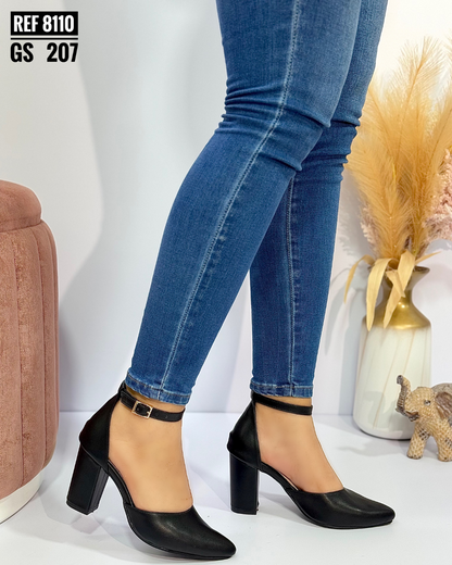 Tacones con correa al tobillo de 7,5 cm